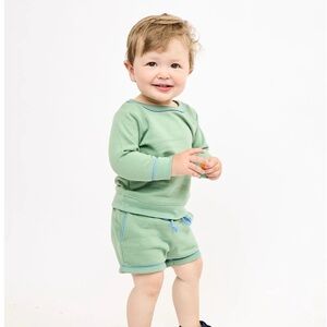Oso & Me Remy Baby Sweatshirt in Basil (Size 12 mos)